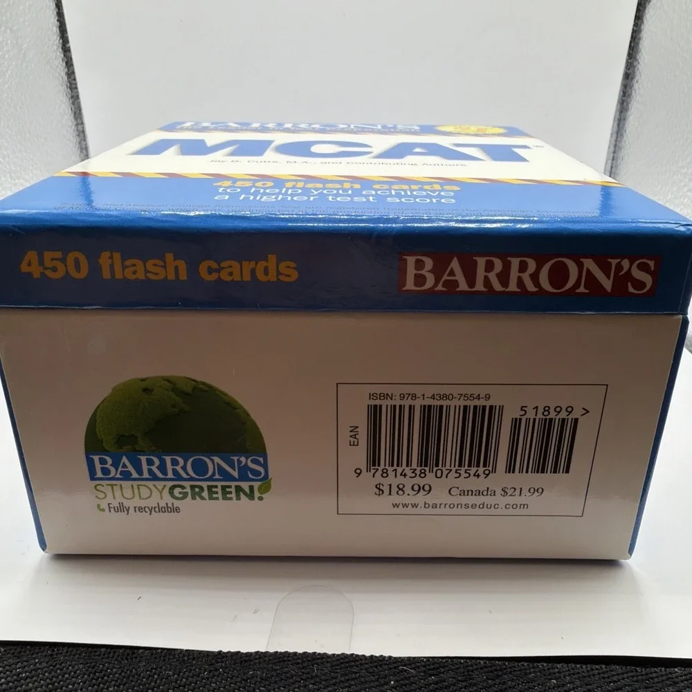 Barron's‎ MCAT Flash Cards - Cards By Kupillas, Lauren Marie - GOOD